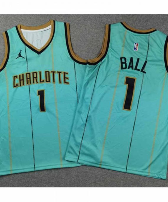 Camiseta LaMelo Ball #1 Charlotte Hornets 2025 City Edition Aquamarine Niño