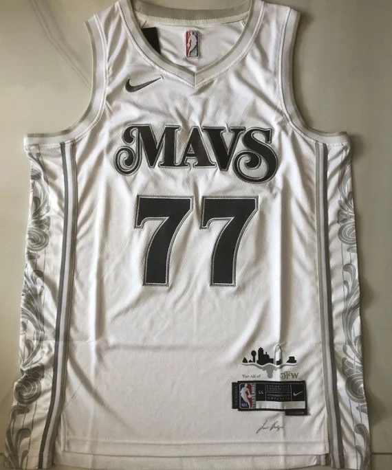 Camiseta Luka Dončić #77 Dallas Mavericks 2025 Blanco City Edition