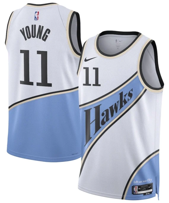 Camiseta Trae Young #11 Atlanta Hawks 2025 Blanco City Edition
