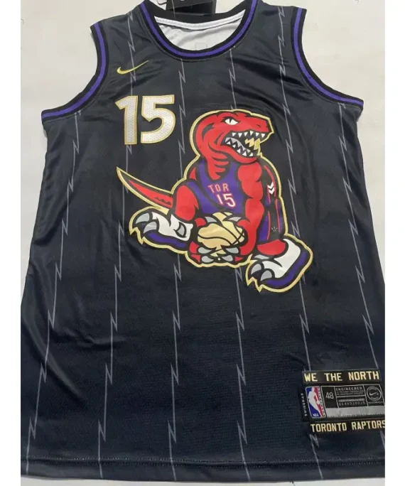 Camiseta Vince Carter #15 Toronto Raptors 2025 Negro City Edition