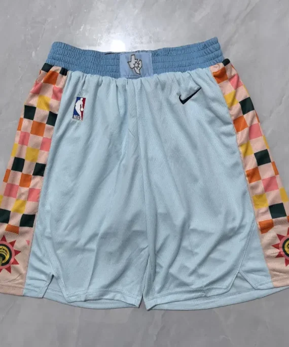 Pantalon Corto San Antonio Spurs 2025 City Edition Azul Claro