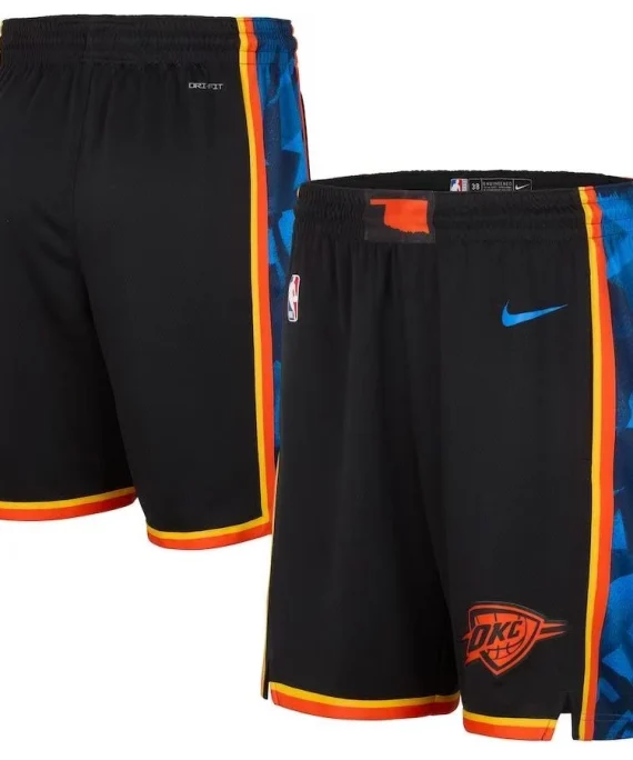 Pantalon Corto Oklahoma City Thunder 2025 City Edition Negro