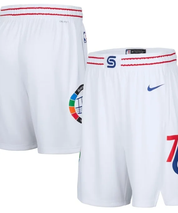 Pantalon Corto Philadelphia 76ers 2025 City Edition Blanco