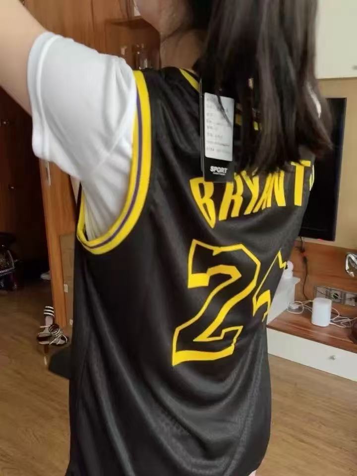 Camiseta Kobe Bryant Baloncesto #24 Los Angeles Lakers Negro City Edition Niño photo review