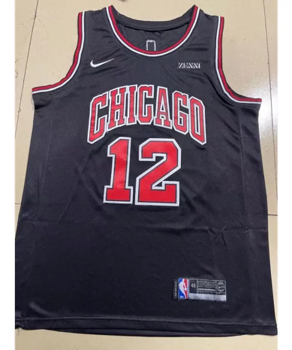 Camiseta Ayo Dosunmu Baloncesto #12 Chicago Bulls Negro