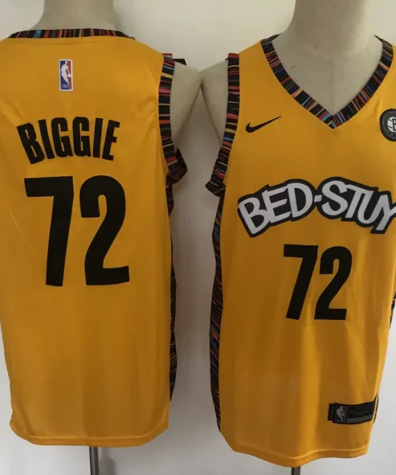 Camiseta Biggie Baloncesto #72 Brooklyn Nets Amarillo Music Edition