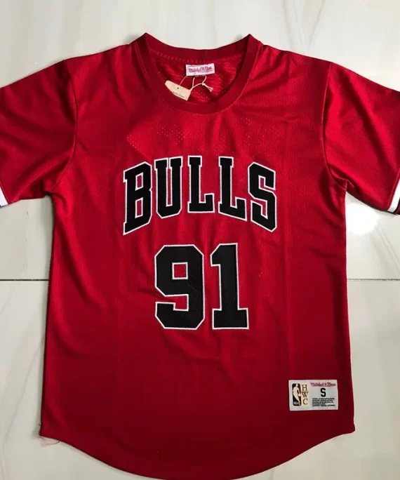 Camiseta Dennis Rodman Baloncesto #91 Chicago Bulls Rojo T-shirt
