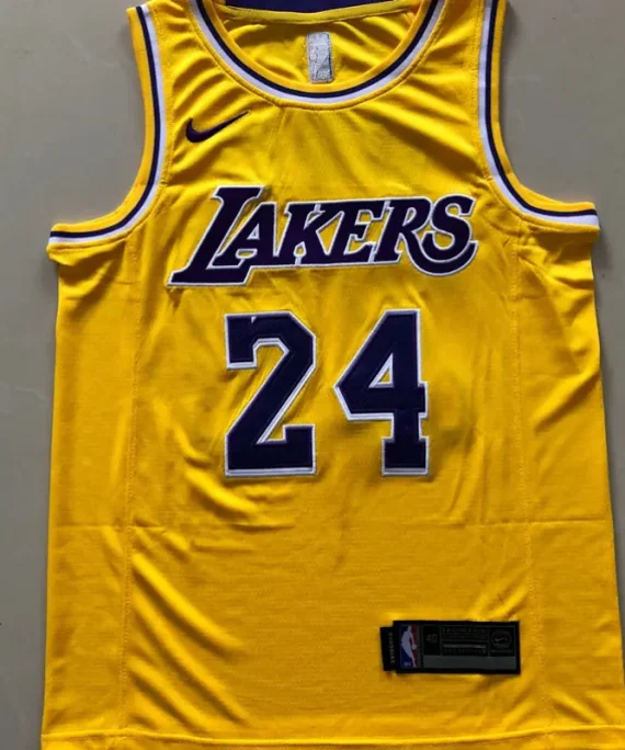 Camiseta Kobe Bryant Baloncesto #24 Los Angeles Lakers Retro Amarillo