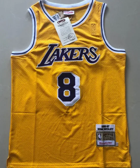 Camiseta Kobe Bryant Baloncesto #8 Los Angeles Lakers 1996/97 Bordado Amarillo