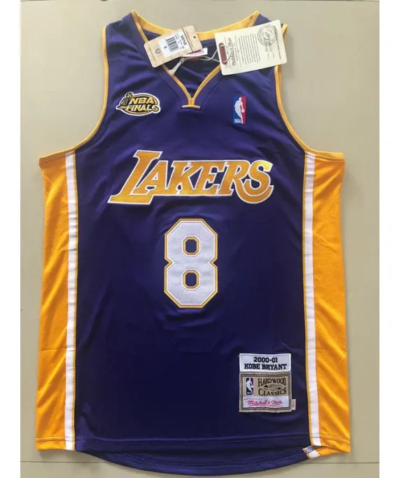 Camiseta Kobe Bryant Baloncesto #8 Los Angeles Lakers 2000/01 Edición Conmemorativa de Campeones Morado