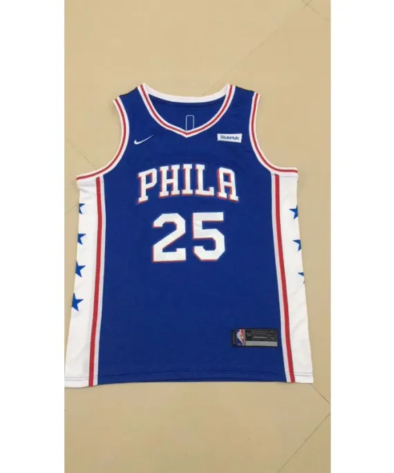 Camiseta Ben Simmons Baloncesto #25 Philadelphia 76ers 17/18 Azul Retro Edition